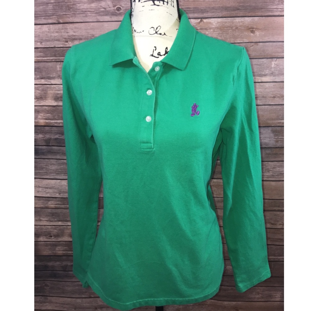 WDW Green/purple Disney Mickey collared polo